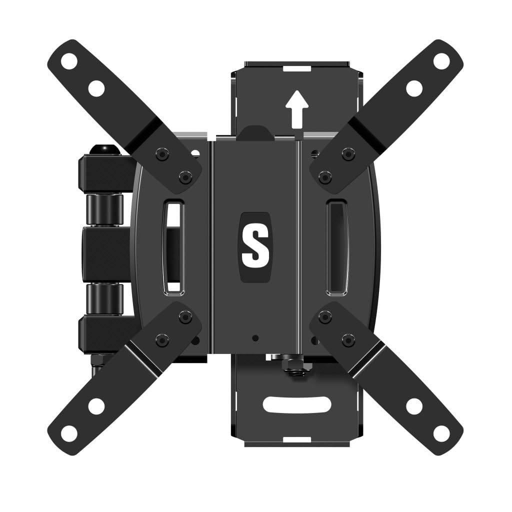 SECURA Small Full Motion TV Wall Mount for 10" to 40" Screens up to 100lbs - Tilt, Swivel Extend - Easy DIY TV Mount w/Included Hardware - QSF210