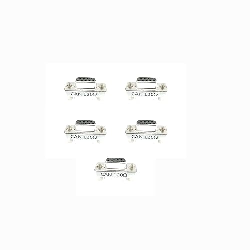 BUELEC CAN DB9 120ohm Adapter 5-Pack - CAN Bus DB9 Male to Female Terminal Connector with High-Precision 120 Ohm Resistance (Accuracy 0.001) PIN2 PIN7