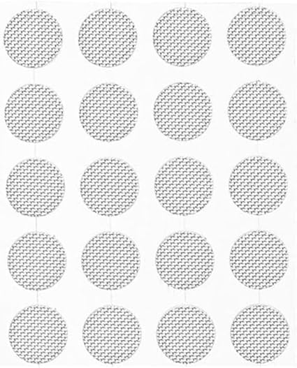 Myuiao 20 Pcs/Set Silver Earbuds Filters - Earbud and in-Ear Headphones Earphone Mesh, Earbud and in-Ear Headphones Protective Filters (4mm)
