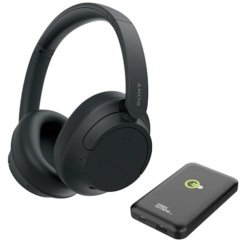 Sony WH-CH720N Noise Canceling Wireless Headphones Bluetooth Over The Ear Headset with Microphone and Alexa Built-in, Black With Green Extreme…