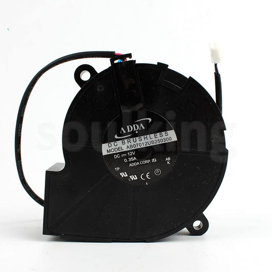 Generic 7cm AB07012UB250300 12V 0.35A 3Wire Projector Fan