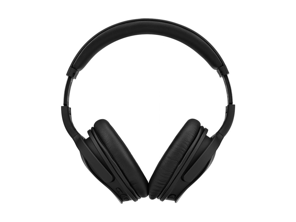 Monoprice Wireless Over Ear Headphones - Active Noise Cancelling (ANC) Bluetooth 5.0, Extended Playtime, Qualcomm aptX Audio, 40mm Drivers, Black