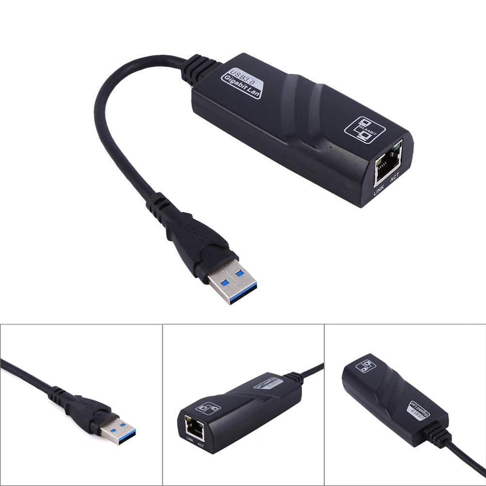 SuperSpeed USB 3.0 to RJ45 Gigabit Ethernet Network Adapter Wired LAN for