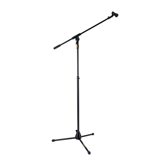 Hercules MS631B PLUS Tripod Microphone Stand with Boom and Mic Clip and EZ Grip Height Adjustment