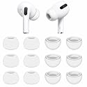 6 Pairs Compatible with AirPods Pro Ear Tips - Small Size Replacement Silicone Rubber Eartips Earbuds Gel Cover Accessories - Small White