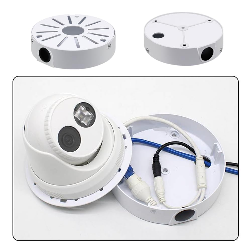 GledeYeTec Aluminum Alloy CCTV Camera Junction Box, Universal Dome Camera Mounting Adapter Compatible with Duahua IP Camera Arlo Solar Panel