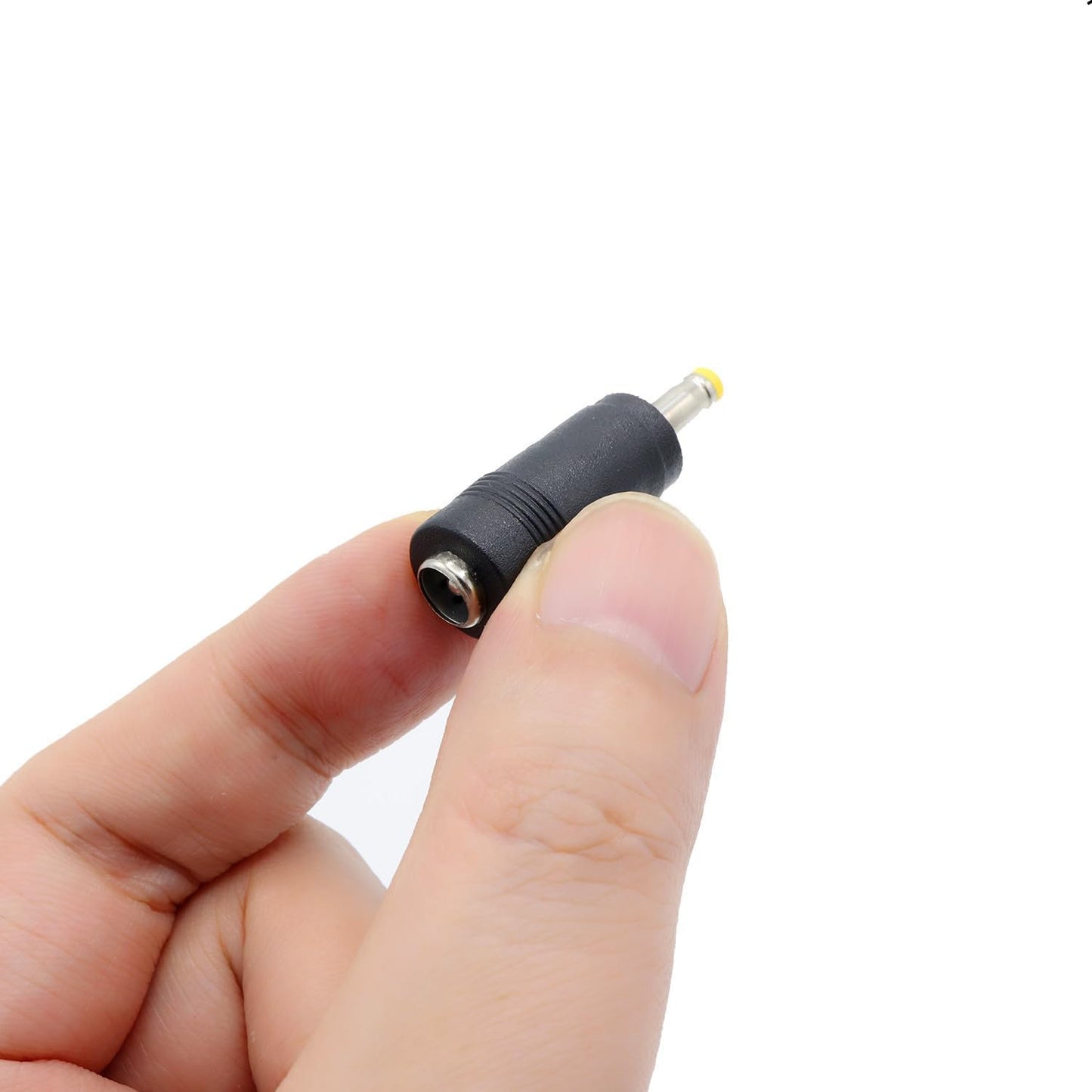 ZXUEZHENG 6Pcs DC Power Connector 5.5x2.1mm Female Jack to 4.0x1.7mm Male Adapter Barrel Connector,Yellow