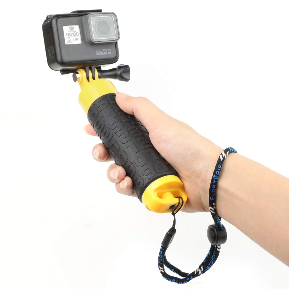Waterproof Floating Hand Grip Monopod for GoPro Hero 1 2 3 3+ 4 5 6 7 8 9 10 11 12 13 Session 2018 Action Camera, and and AKASO EK5000 EK7000/SJCAM