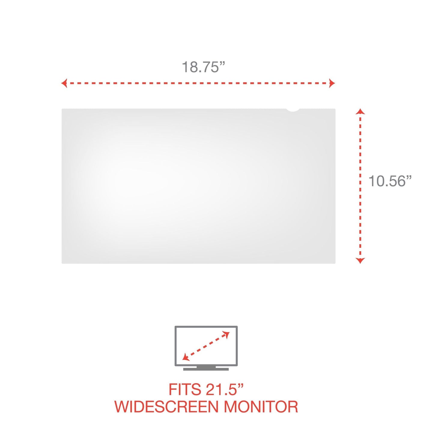Innovera Blackout Privacy Filter for 21.5" Widescreen Flat Panel Monitor, 16:9 Aspect Ratio