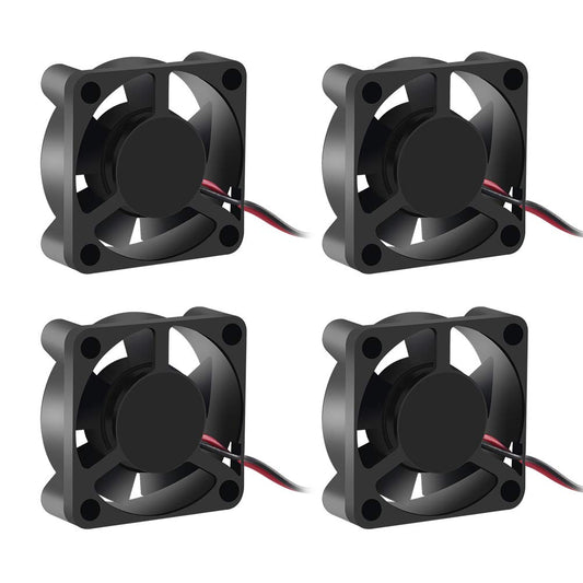 Dorhea 30x30x10mm 12V Fan DC Brushless Cooling Fan 3010 DC 12V Compatible with 3D Printer Extruder Hotend V6 V5 CPU 2Pin (4 PCS)