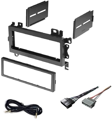 Car Stereo Dash Kit and Wire Harness for Installing a New Single Din Radio for 1997-2001 Jeep Cherokee, 1996-1998 Jeep Grand Cherokee, 1997-2002 Jeep
