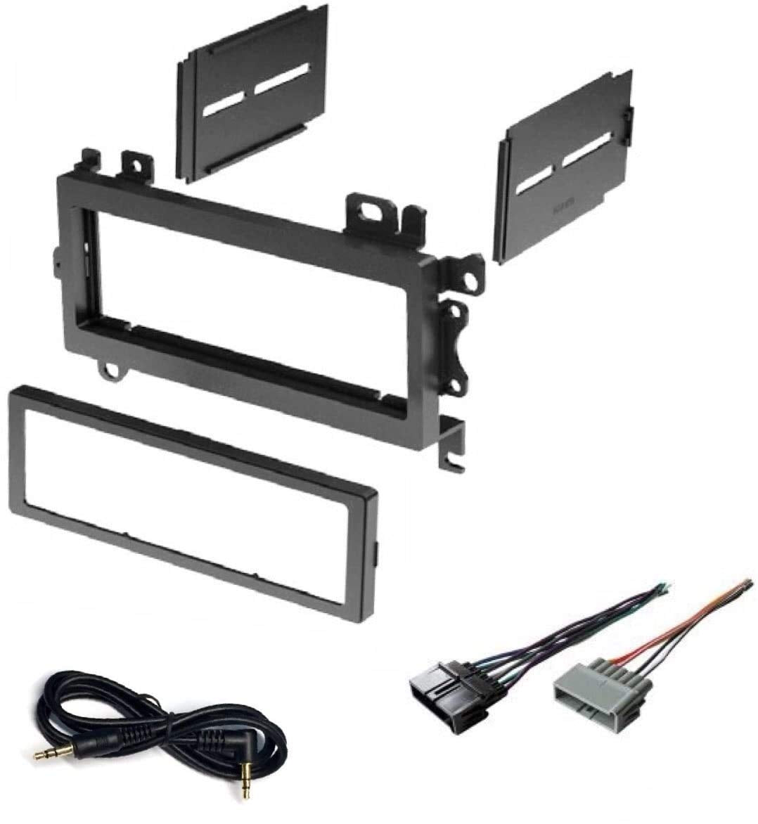Car Stereo Dash Kit and Wire Harness for Installing a New Single Din Radio for 1997-2001 Jeep Cherokee, 1996-1998 Jeep Grand Cherokee, 1997-2002 Jeep