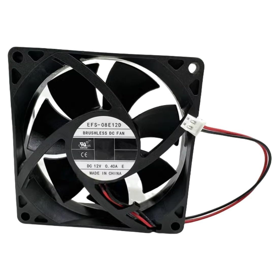 EFS-08E12D DC 12V 0.40A 80x80x25mm 2-Wire Cooling Fan