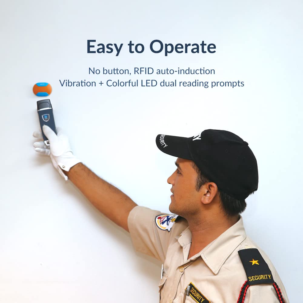JWM RFID Guard Patrol Tour System, Guard Patrol Reader for Hotel Logistics Warehousing Security, IP67 Waterproof, Free Cloud Software
