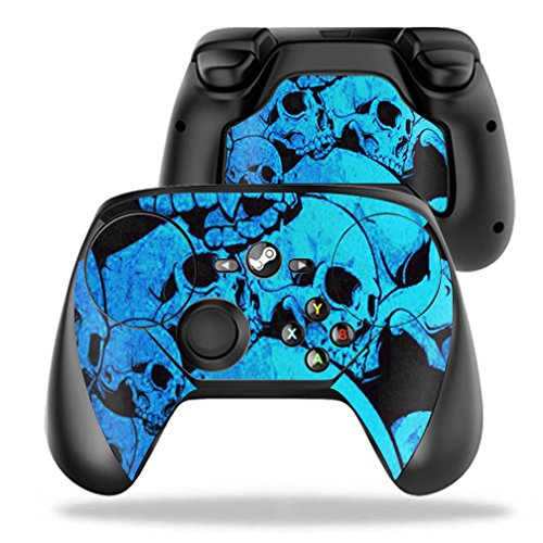 MightySkins Skin Compatible with Valve Steam Controller case wrap Cover Sticker Skins Blue Skulls
