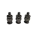 Anteenna TW-SMAJ-BNCP (3-Pack) SMA Female to BNC Male Coaxial Adapter - Premium Black Chromium Plated Copper Connector, Ideal for Amateur Radio
