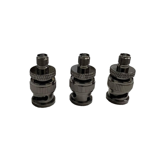 Anteenna TW-SMAJ-BNCP (3-Pack) SMA Female to BNC Male Coaxial Adapter - Premium Black Chromium Plated Copper Connector, Ideal for Amateur Radio