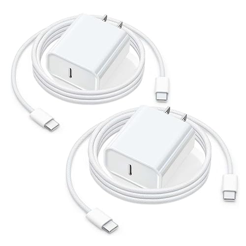 2Pack 6FT 20W Fast Charger for New iPhone 16E 16 15, Airpods 4th, Samsung Galaxy Tab S10 Plus, S9, S8, S7, FE S6, S5e, A9 A8, A10.1 Tablet Galaxy A14