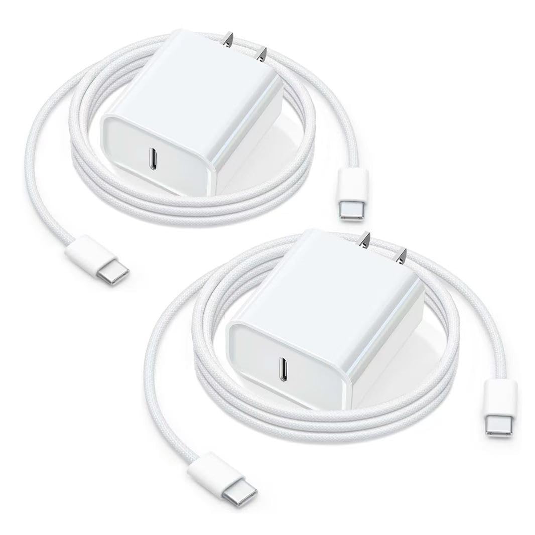 2Pack 6FT 20W Fast Charger for New iPhone 16E 16 15, Airpods 4th, Samsung Galaxy Tab S10 Plus, S9, S8, S7, FE S6, S5e, A9 A8, A10.1 Tablet Galaxy A14