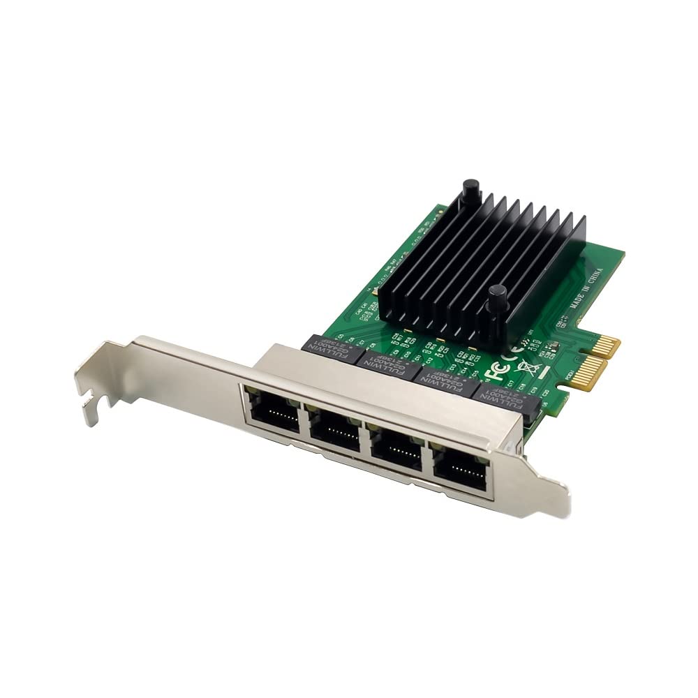 X-MEDIA XM-NA3840 PCI-E 4-Port Quad 10/100/1000Mbps Gigabit Ethernet PCI Express (PCIe x1) Server Network Adapter Card | Realtek RTL8111F Chipset |
