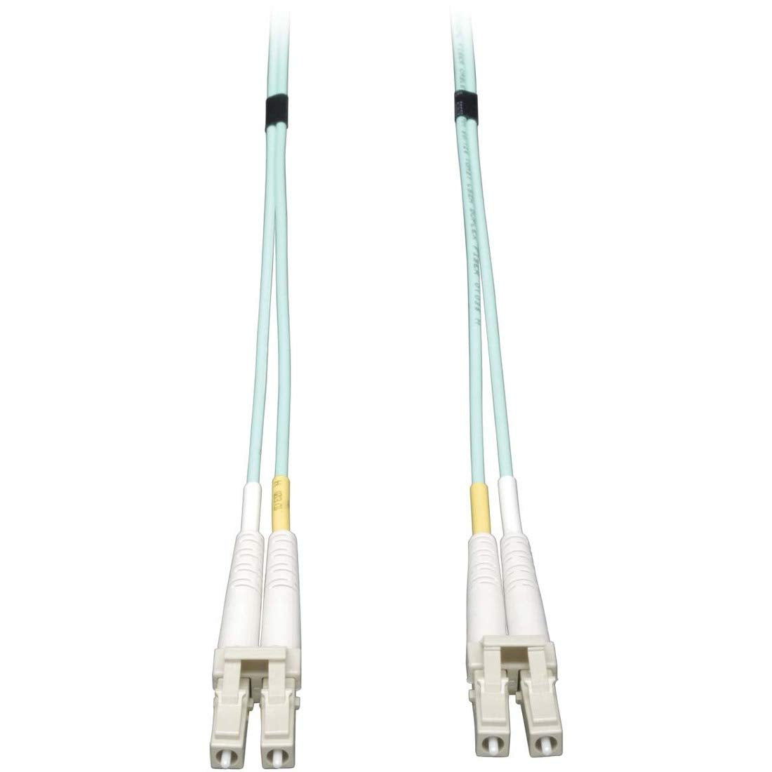 Tripp Lite 10Gb Duplex Multimode 50/125 OM3 LSZH Fiber Patch Cable, (LC/LC) - Aqua, 15M (50-ft.)(N820-15M)