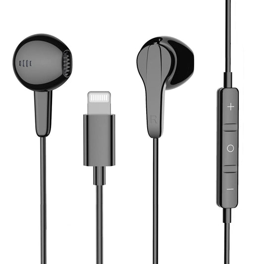 Earphones with Lightning Connector, MFi Certified Wired Earphones with Microphone and Volume Control, Compatible with iPhone 13/12/11 Pro Max/Xs