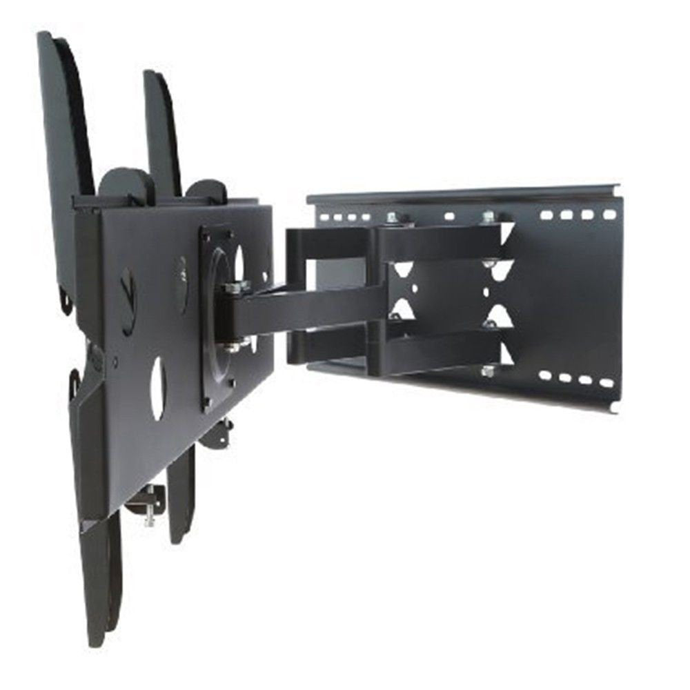 2xhome - New TV Wall Mount Bracket (Dual Arm),HDMI Cable & (1) Single Shelf Package - Secure Cantilever LED LCD Plasma Smart 3D WiFi Flat Panel Screen