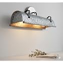 thelampgoods Galvanized Metal Wall Vanity Light - Farmhouse Bathroom Light Fixtures Sconce Industrial Rustic Pendant Chandelier Flush Mount Man Cave