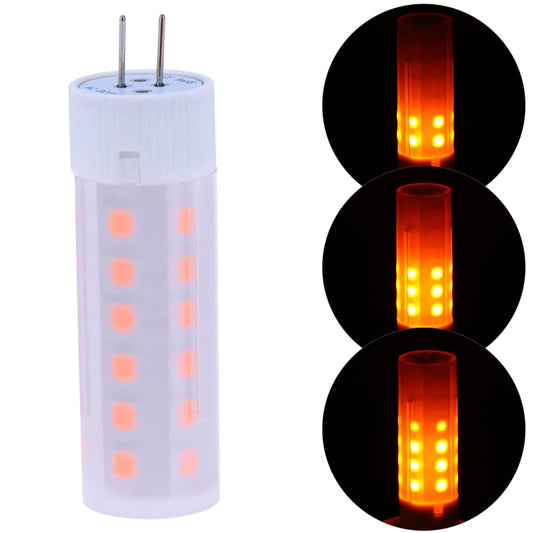 6-Pack G4 LED Flame Effect Light Bulb 3W DC 12V 220 Lumen ,Flame Light Bulbs , Fire Light Bulb,Flicker LED Flaming Bulb