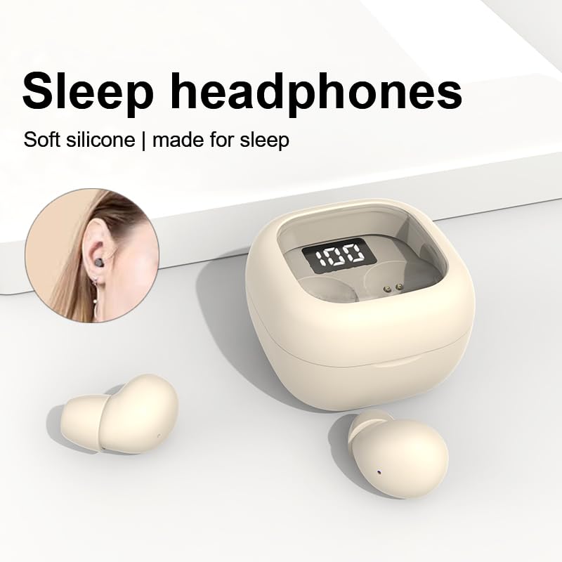 Honcas Mini Earbuds for Work and Sleep, Small Bluetooth 5.3 Headphones, 24 Hours Total Battery Life