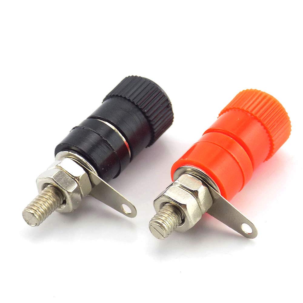 HiLetgo 20pcs JS-910B JS-919 Terminal Wire Connectors JS-910B Jack Socket Female Binding Banana Plugs Terminal Connector Binding Post 4mm Banana Plug