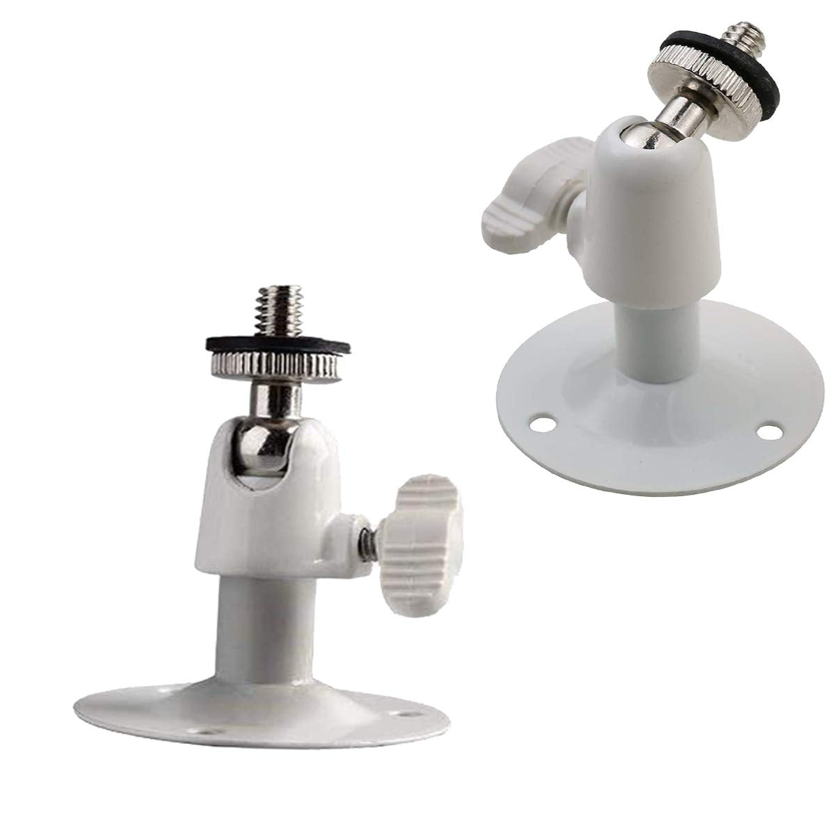 LYLGO (Pack of 2) Camera Bracket Mount Metal OutdoorIndoor Use Security Housing Bracket for CCTV Suvellicance System White Mounting Bracket Security