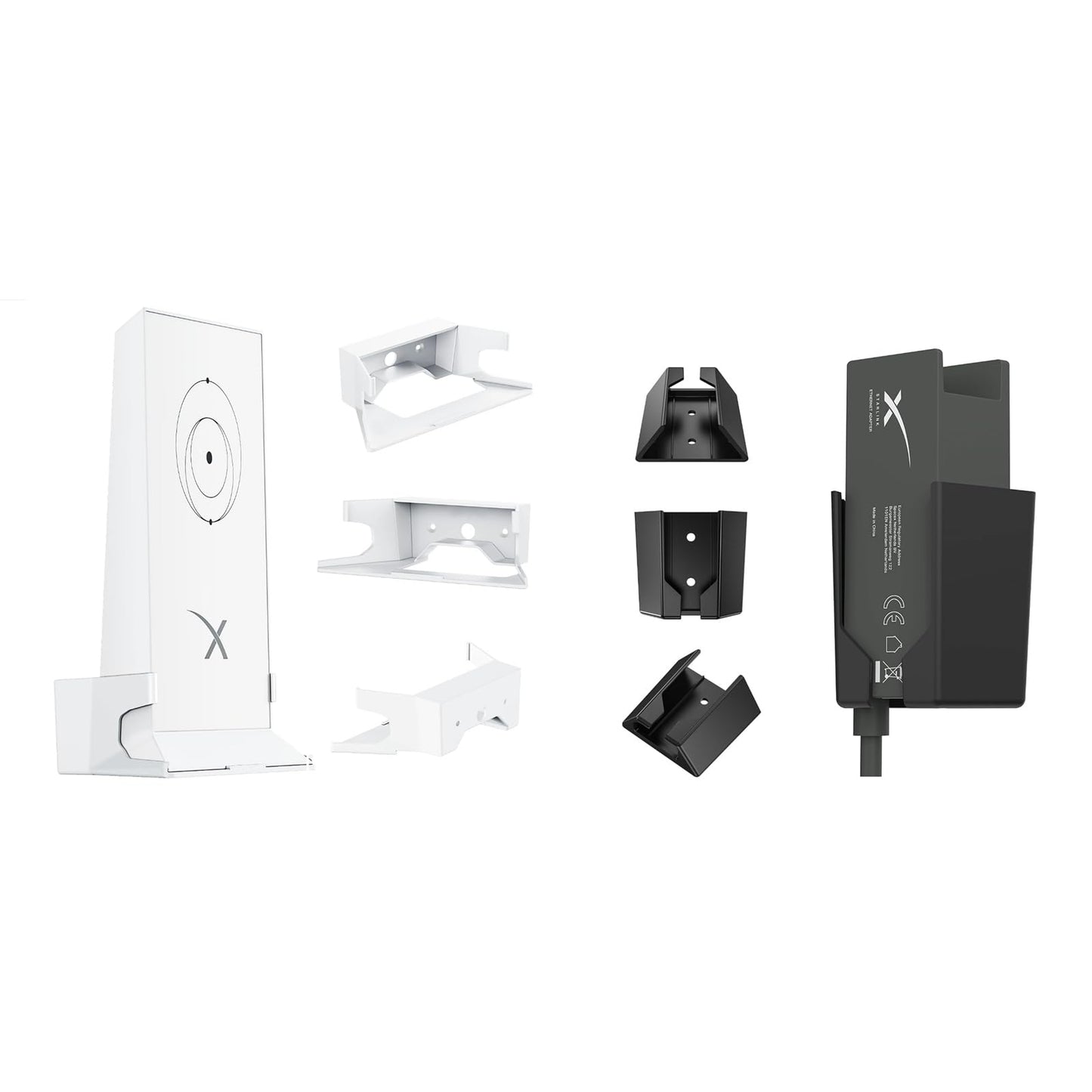 GTOMNI StarLink Ethernet Adapter & Router Mount, Starlink Internet Kit Satellite ABS Brackets Mounting Kit for Star Link Ethernet Adapter, Space