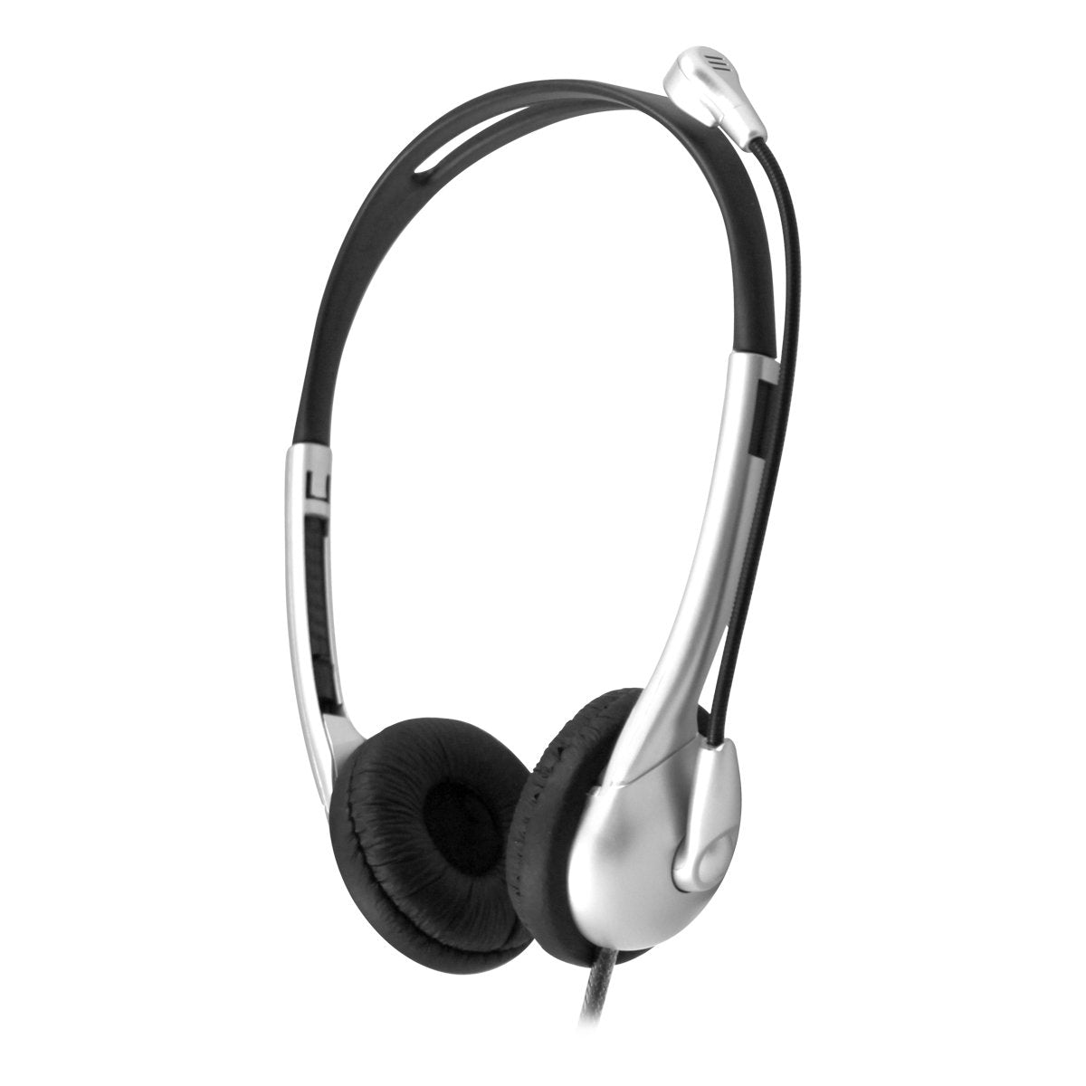 HamiltonBuhl MACH-1 Multimedia USB Headset - Steel Reinforced Gooseneck Mic and in-Line Volume, Gray (M1USB)