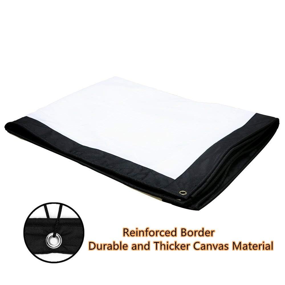 200 Inch Portable Projector Screen Outdoor, YF2009SZ 16:9 Foldable HD Large Thick Canvas Movie Screen for Home Theater Office Presentation Outside