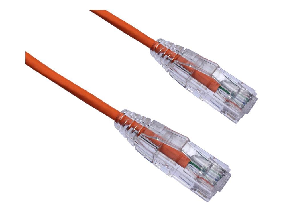 Axiom Memory SOLUTIONLC 40FT CAT6 BENDNFLEX Ultra-Thin SNAGLESS Patch Cable 550MHZ (Orange)