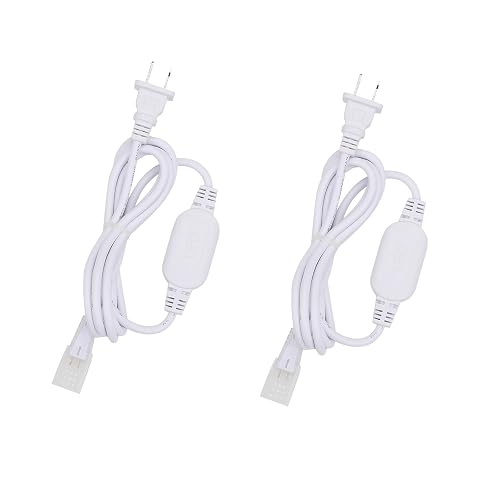 BENLUN 2 Pcs AC 110V LED Light Plug only for High Voltage 13mm X 6mm 480LEDs/M 65.6FT COB LED Strip Lights