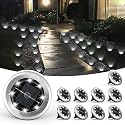 SOLPEX Mini Solar Ground Lights, 10 Pack Solar Lights Outdoor Waterproof, Pathway Lights Solar Powered, Solar Garden Light, Landscape Lighting