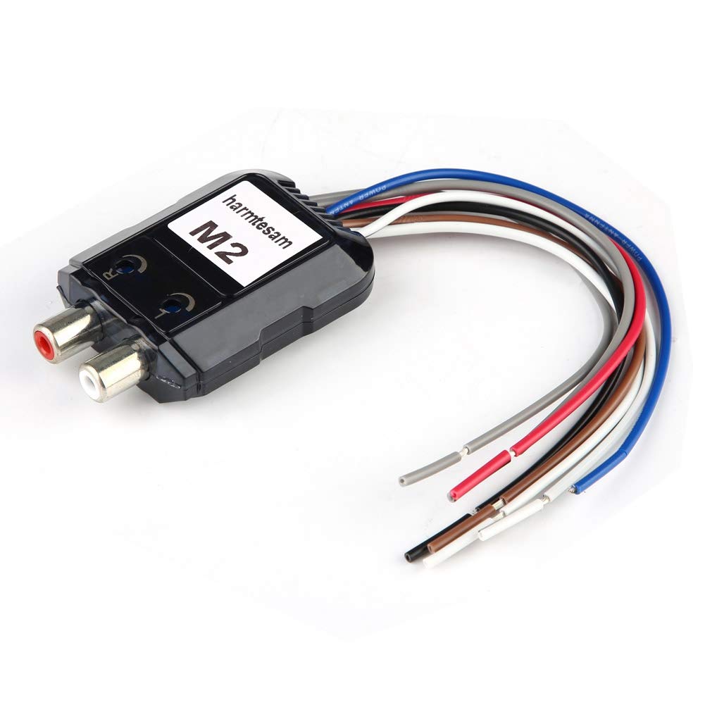 High to Low o Converter,Car Stereo Subwoofer 2 Channel High to Low o Converter with Power Amplifier Control Wire
