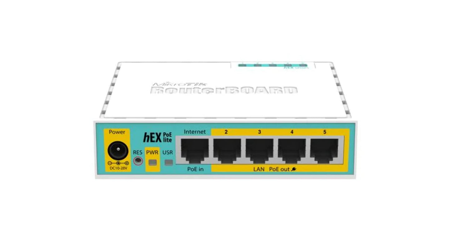 Mikrotik hEX PoE lite RB750UPr2 SOHO Router RouterOS L4 with 5X ethernet Ports 1x USB 2.0