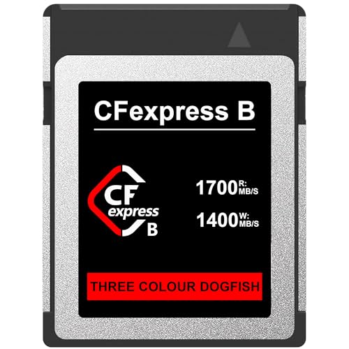 Dogfish 128GB CFexpress Type B Card, Up to 1700MB/s, 8K 4K RAW Photo and Video, CF Express Flash Memory for Nikon Canon Panasonic Cameras Camcorders