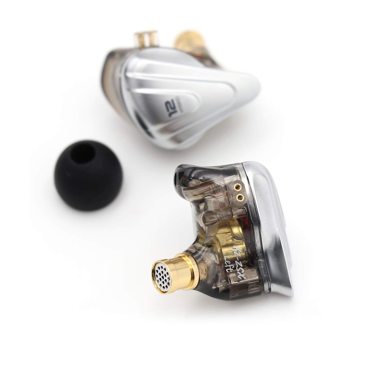 Linsoul KZ ZSX 5BA+1DD 6 Driver Hybrid in-Ear HiFi Earphones with Zinc Alloy Faceplate, Recessed 2 Pin Detachable Cable for Audiophile Musician