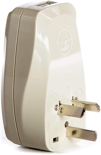 OREI 3 in 1 Australia Travel Adapter Plug with USB and Surge Protection - Grounded Type I - Australia, China & More