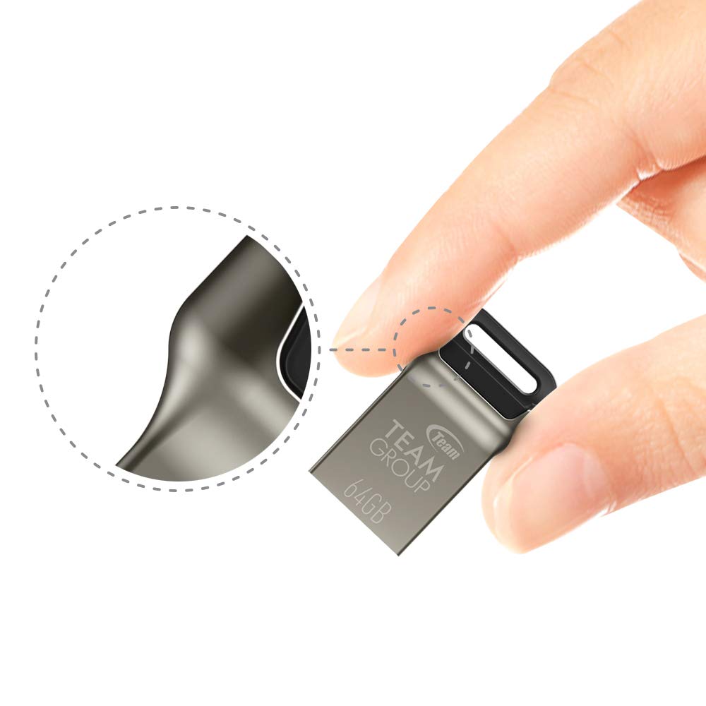 TEAMGROUP C162 256GB USB 3.2 Gen 1 USB 3.1/3.0 Mini Fits Metal Read 140MB/s Flash Thumb Drive External Data Storage Memory Stick Compatible