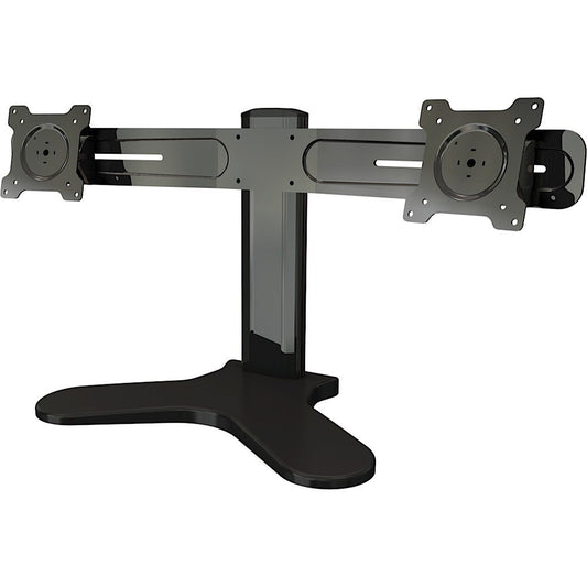 Crimson AV DSH2 Dual Monitor Desktop Stand for 10" to 24" Screens, Heavy Duty VESA Mount with Tilt, Swivel, and 360° Rotation, Height Adjustable
