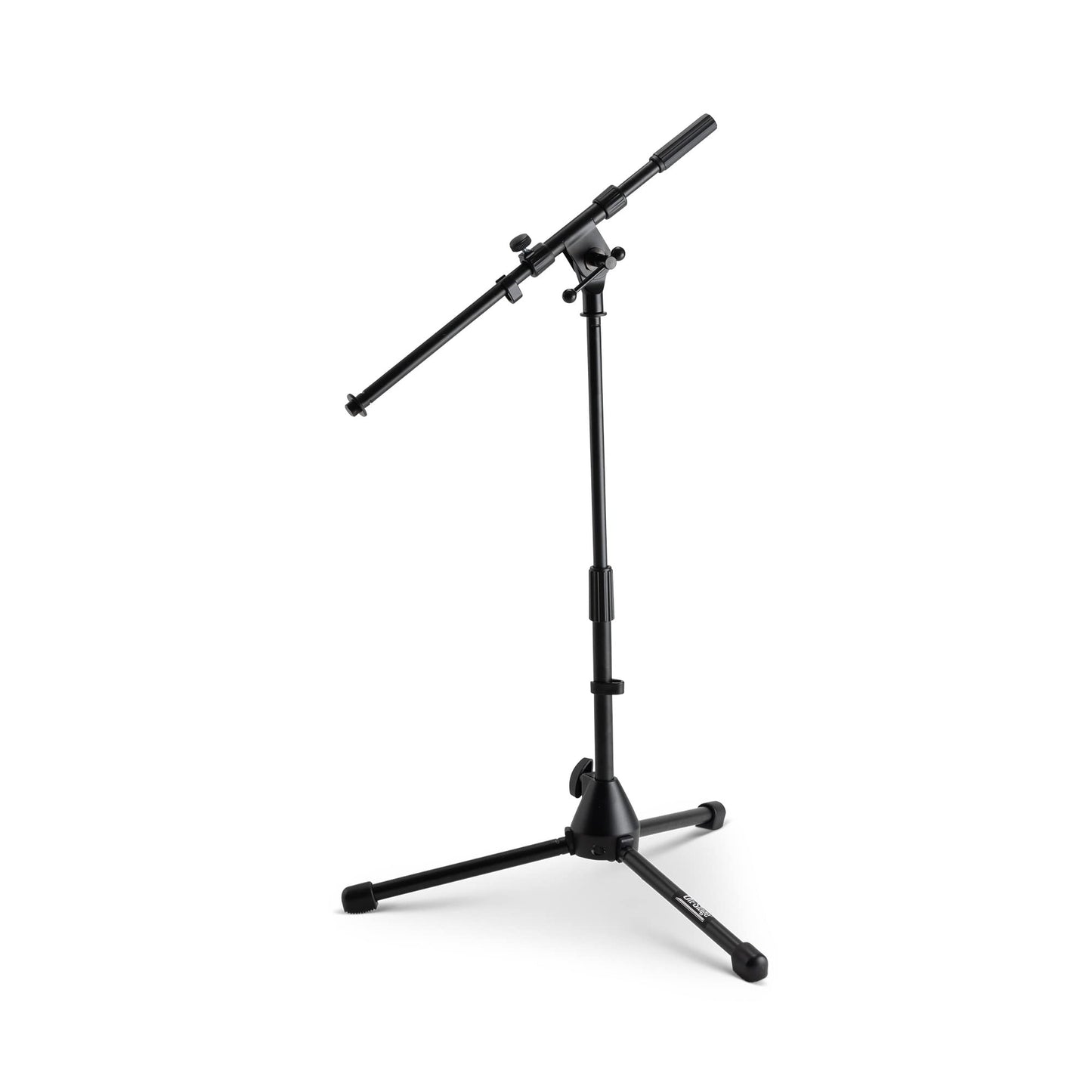 On-Stage MS7411B Drum/Amp Tripod Mic Stand with Boom (Short Microphone Setup, Miking for Drums and Amps, Adjustable Height and Boom, 5/8?-27