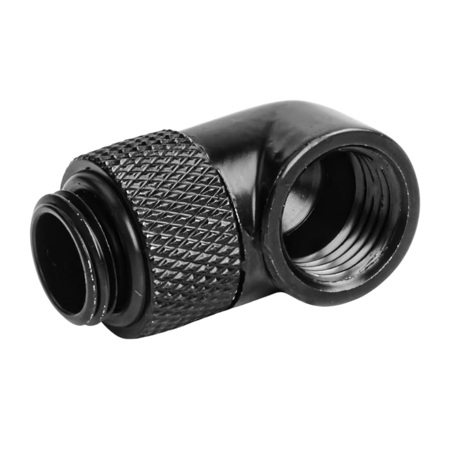 dracaena.io 12 Pack G1/4" 90° Rotary 360° Swivel Fitting, Male to Female Extender Adapter for PC Water Cooling Loop, Computer Liquid Cooling Fittings