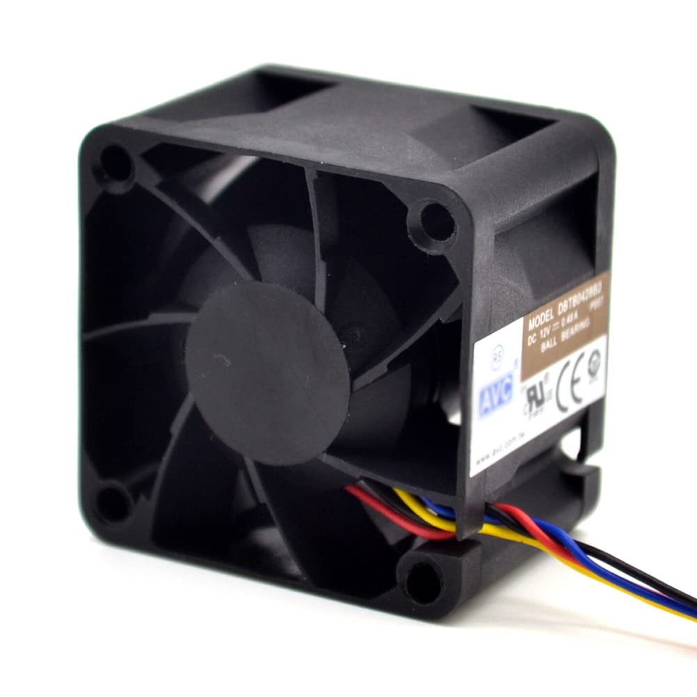 NNL DBTB0428B2G 40mm Powerful Cooling Fan for AVC 4028 12V 1A High Speed Server Fans 40 * 40 * 28mm Dual Ball Bearing 4-Wire 4Pin PWM