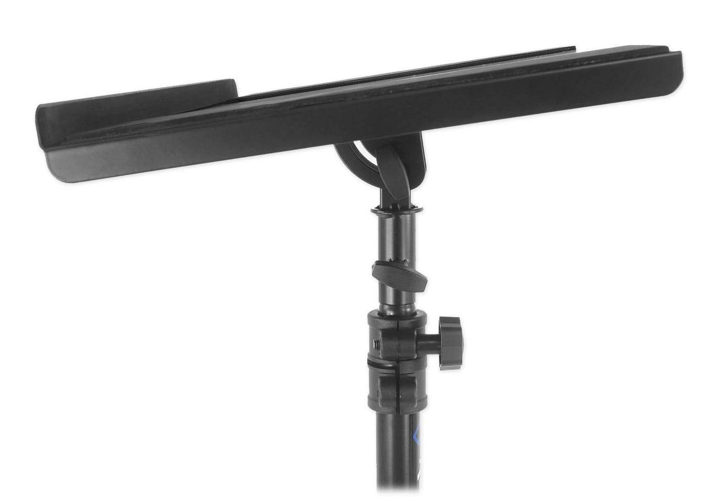 Rockville RLS68 Dual-Tray Laptop/Tablet Stand, Adjustable Height 30-51", Foldable, Portable, for DJs, Presenters, and Musicians