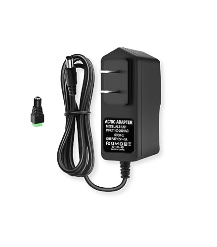 12V DC Power Supply 1A Universal AC Adapter, 100-240 50/60Hz to 12 Volts 1 Amp Transformer, DC 12V 1A Power Cord, 5.5mm x 2.5mm Plug & 1 Tip [DC12V…